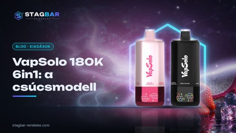 VapSolo 180K Puffs 6in1 – mit tud a kijelzős csúcsmodell?